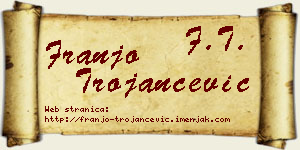 Franjo Trojančević vizit kartica